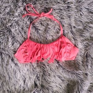 FRINGE PINK BIKINI TOP